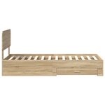 vidaXL Cadre de lit Chêne Sonoma 90 x 200 cm Bois d'ingénierie