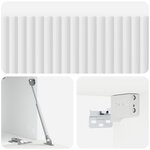 vidaXL Meuble TV mural Montage mural Blanc brillant 59 5 x 31 x 30 cm