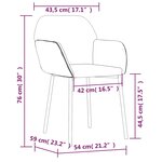 vidaXL Chaises à manger lot de 2 noir tissu et similicuir