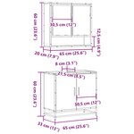 vidaXL Ensemble de meubles de salle de bain 2 Pièces Chêne fumé