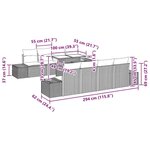 vidaXL Ensemble de canapé de jardin 7 pièces avec coussins en poly rattan beige