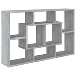 vidaXL Étagère murale Sonoma gris 85x16x52 5 cm Bois d'ingénierie