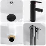 vidaXL Lavabo de salle de bains Noir Mat 81 x 40 x 17 5 cm métal