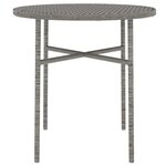 vidaXL Ensemble à manger de jardin 3 Pièces Résine tressée Anthracite