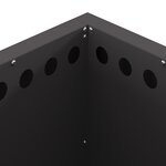 vidaXL Foyer sans fumée Carré Noir 48x48x50 cm Acier