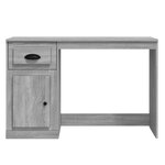 Bureau table poste de travail meuble d'ordinateur informatique étude avec tiroir sonoma 115 x 50 x 75 cm bois d'ingénierie gris 02_0023458
