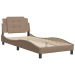 vidaXL Cadre de lit sans matelas Zadar cappuccino 80x200 cm similicuir
