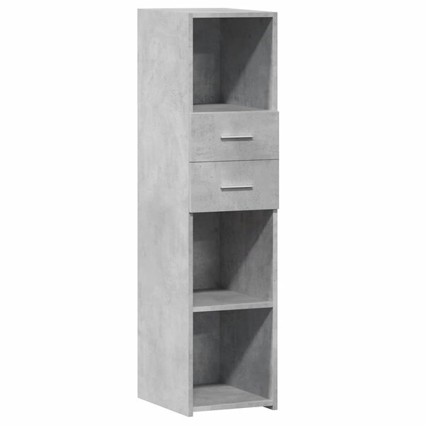 vidaXL Buffet haut gris béton 30x42 5x124 cm bois d'ingénierie