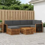vidaXL Ensemble de canapé d'angle 6 Pièces Naturel et Anthracite