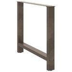 vidaXL Pieds de table à manger en acier naturel 2 pièces 100 x (72-73) cm Acier