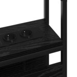 vidaXL Tête de lit de rangement Chêne noir 120 cm Bois d'ingénierie