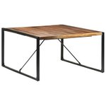 vidaXL Table à manger 140x140x75 cm bois massif