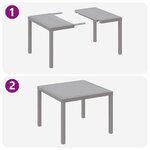 vidaXL Ensemble de salle à manger pour jardin 5 Pièces Gris clair