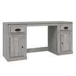 vidaXL Bureau avec armoire sonoma gris bois d'ingénierie