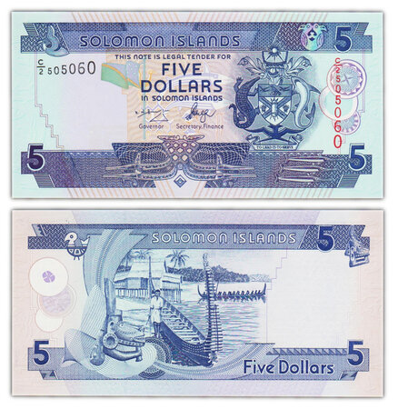 Billet de Collection 5 Dollars 2006 Iles Salomon - Neuf - P26