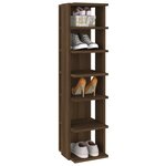 vidaXL Étagères à chaussures 2 Pièces Chêne marron 27 5x27x102 cm