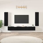 vidaXL Ensemble meuble TV 5 Pièces Chêne noir Bois d'ingénierie