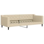 vidaXL Lit de jour avec lit gigogne crème 80x200 cm tissu