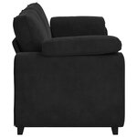 vidaXL Canapé à 3 places noir 178 cm velours