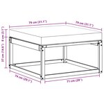 vidaXL Pouf d'Extérieur Bois d'acacia massif et Textilène Blanc