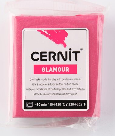 Pâte Cernit Glamour 56 g Carmin (420) - Cernit