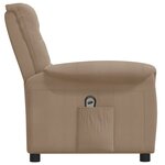 vidaXL Fauteuil inclinable électrique Taupe Tissu microfibre