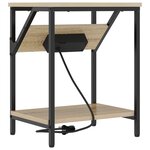 vidaXL Armoires de chevet 2 Pièces Chêne sonoma Bois d'ingénierie