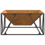 vidaXL Braise Marron 80 x 80 x 40 cm Acier Corten