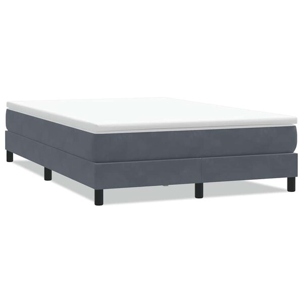 vidaXL Sommier à lattes de lit sans matelas gris foncé 140x210 cm