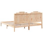 vidaXL Cadre de lit extra long sans matelas 200x220 cm bois massif