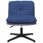 vidaXL Chaise pivotante de bureau Bleu Tissu