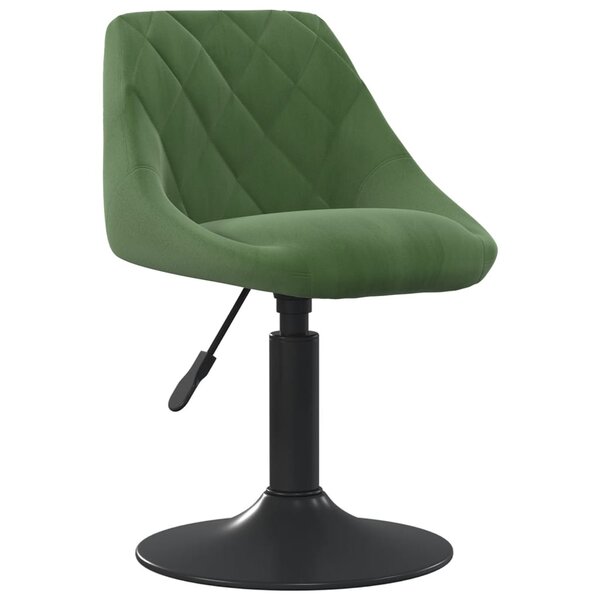vidaXL Chaise de salle à manger Vert foncé Velours