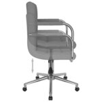 vidaXL Chaise pivotante de salle à manger Gris clair Tissu