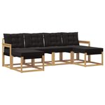 vidaXL Ensemble de canapés d'extérieur 6 Pièces Blanc et noir