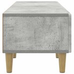 vidaXL Meuble TV Gris béton 147 x 34 5 x 30 cm Bois d'ingénierie
