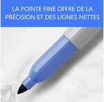 Sharpie 12 marqueurs permanents edition spécial mystic gem  assortiment de couleurs  pointe fine