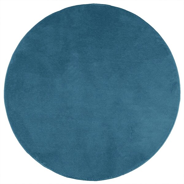 vidaXL Tapis OVIEDO à poils courts turquoise Ø 200 cm