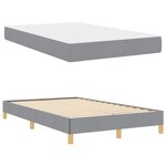 vidaXL Lit à ressorts avec matelas Gris clair 120 x 200 cm tissu