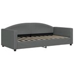 vidaXL Lit de repos sans matelas gris foncé 90x190 cm tissu