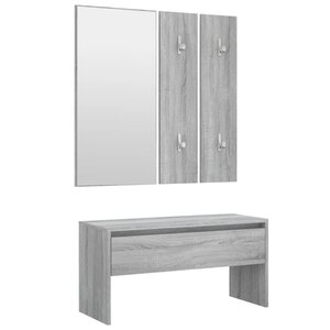 vidaXL Ensemble de meubles de couloir Sonoma gris Bois d'ingénierie