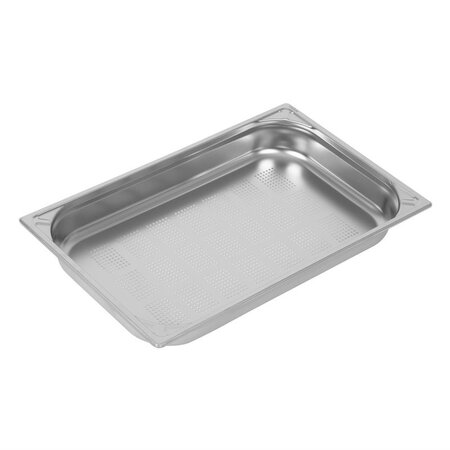 Bac gastro inox 18/10 perforé 65 mm - gn 1/1 - vogue -  - inox9325 x65x530mm