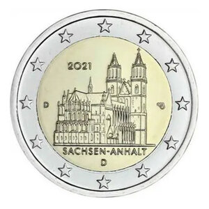 2 euros commémoratives Allemagne 2021  Saxe-Anhalt - les 5 ateliers.