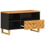vidaXL Meuble TV marron et noir 80x33 5x46 cm bois massif de manguier
