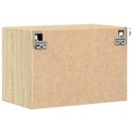 vidaXL Tables de chevet murales avec lumières LED 2 Pièces chêne sonoma