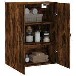 vidaXL Armoire murale chêne fumé 69 5x34x90 cm bois d'ingénierie