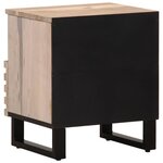 vidaXL Tables de chevet 2 Pièces 40x34x46 cm bois manguier massif blanchi