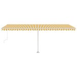 vidaXL Auvent automatique sur pied 600x300 cm Jaune/Blanc
