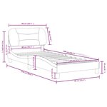 vidaXL Cadre de lit sans matelas Hvar gris clair 80x200 cm tissu