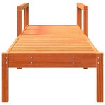 vidaXL Chaise longue cire marron 199 5x62x55 cm bois massif de pin