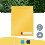 Pack 3 Pochettes Perforées A4 PP Cosy Opaque Jaune LEITZ